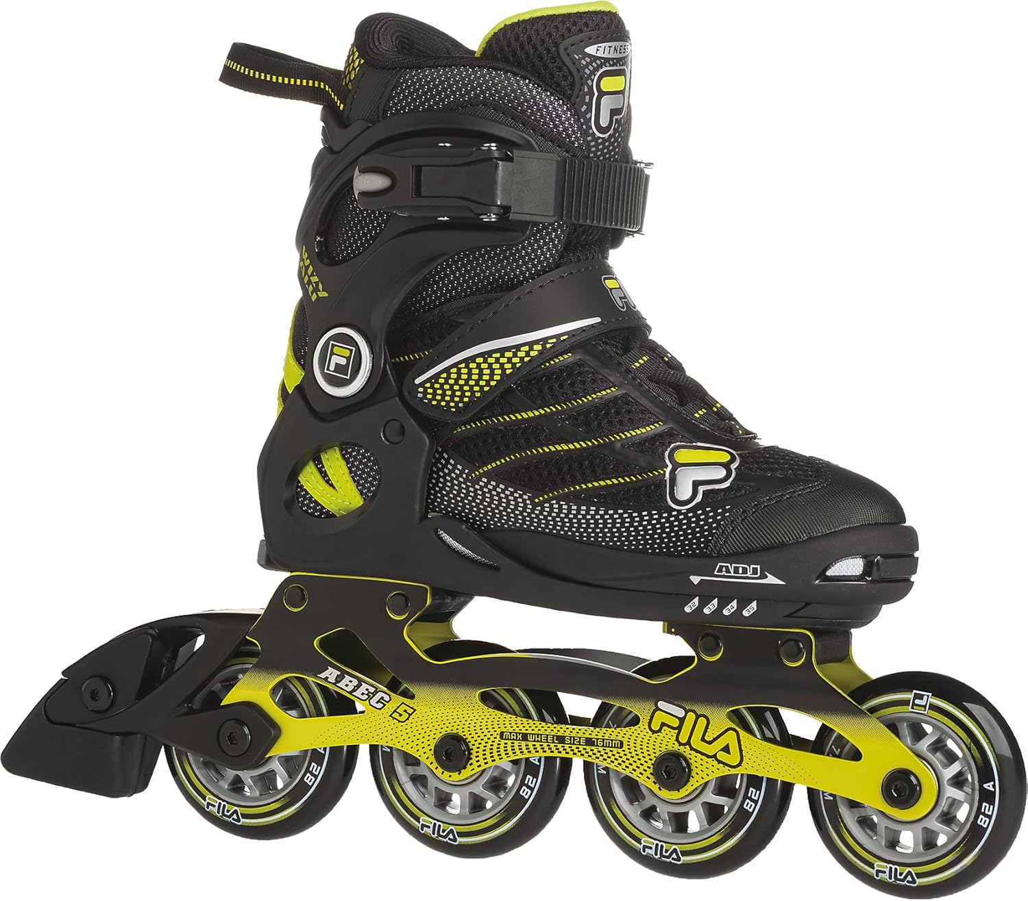 FILA SKATES Kid Wizy Alu Schiene  Inline Skate Lime   Kinder Größenverstellbar