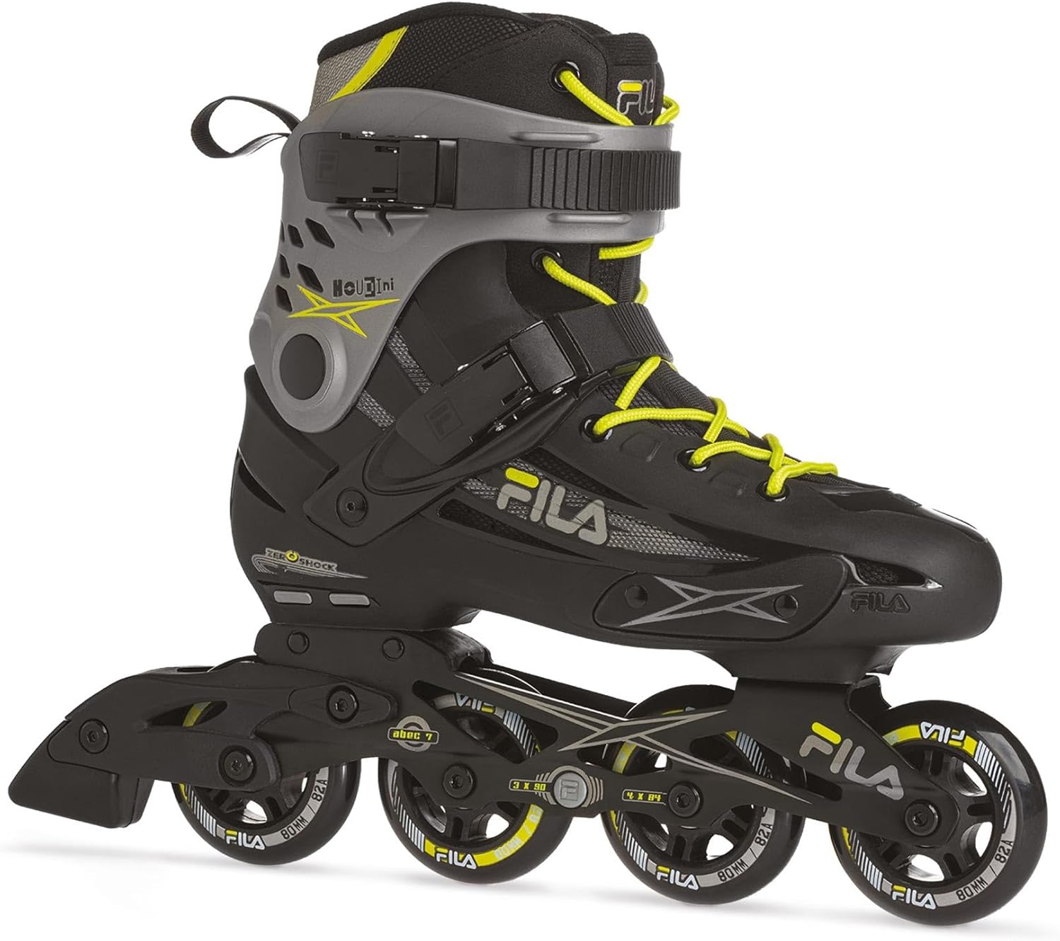 FILA Herren Inline Skates Houdini 80mm BLACK/GREY/LIME