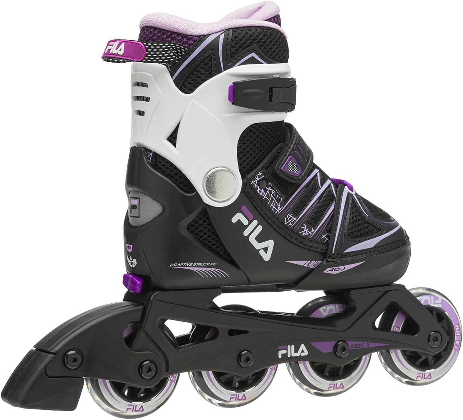 FILA SKATES X-one Girl Inline Skates Kinder Mädchen Größenverstellbar - black/pink/magenta