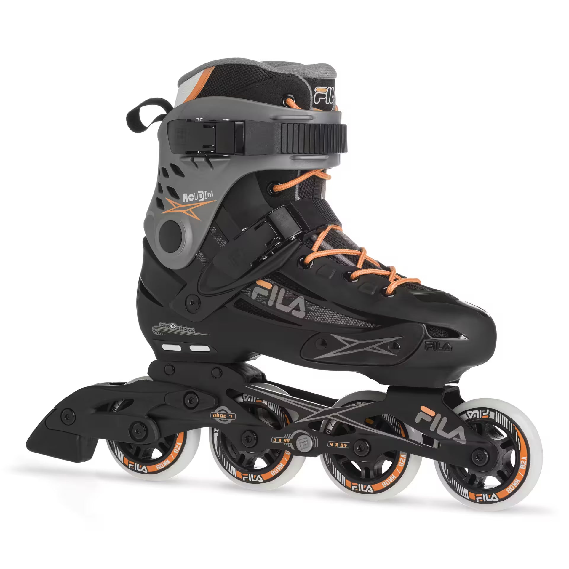 FILA Inline Skate Damen Madame Houdini 80mm Schwarz/Orange